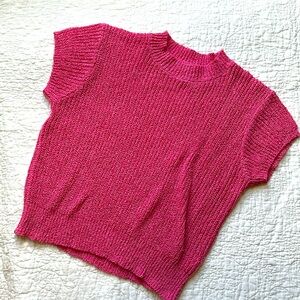 Girls size 12/14 knitted sweater Hot Pink